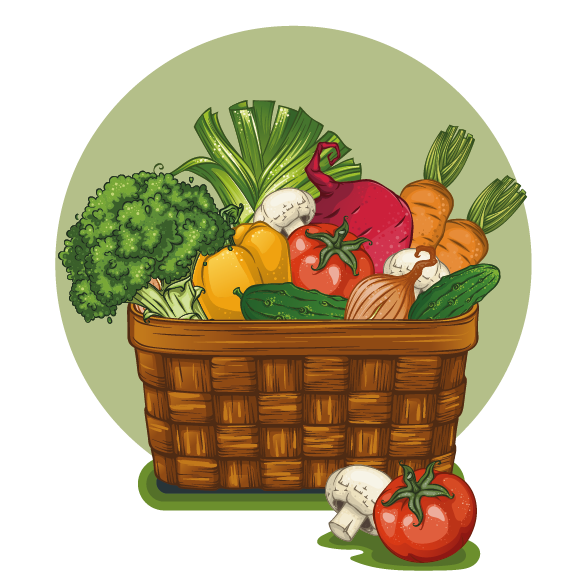 Panier Duo - Fruits et légumes